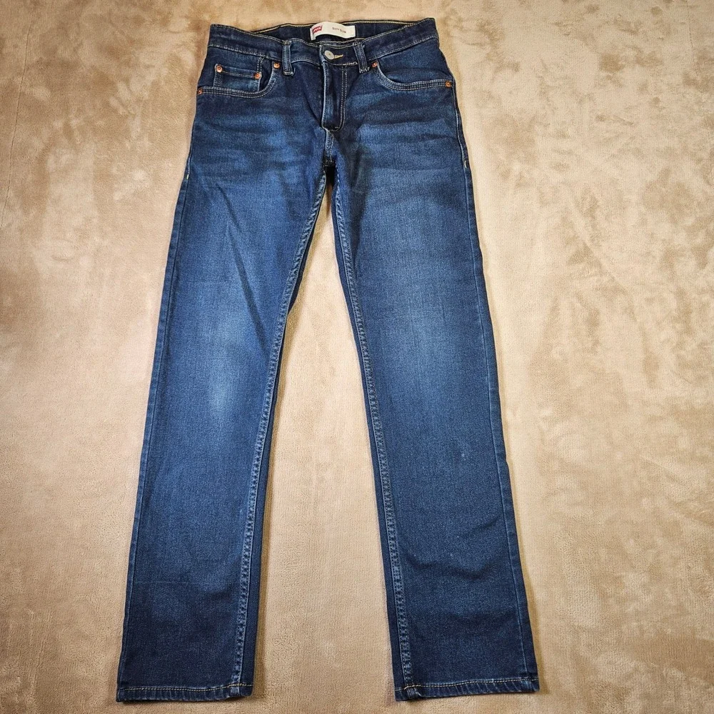 Levis 511 Slim Jeans Womens 16 Reg 28x30 Dark Wash Denim Stretch Pants 0389